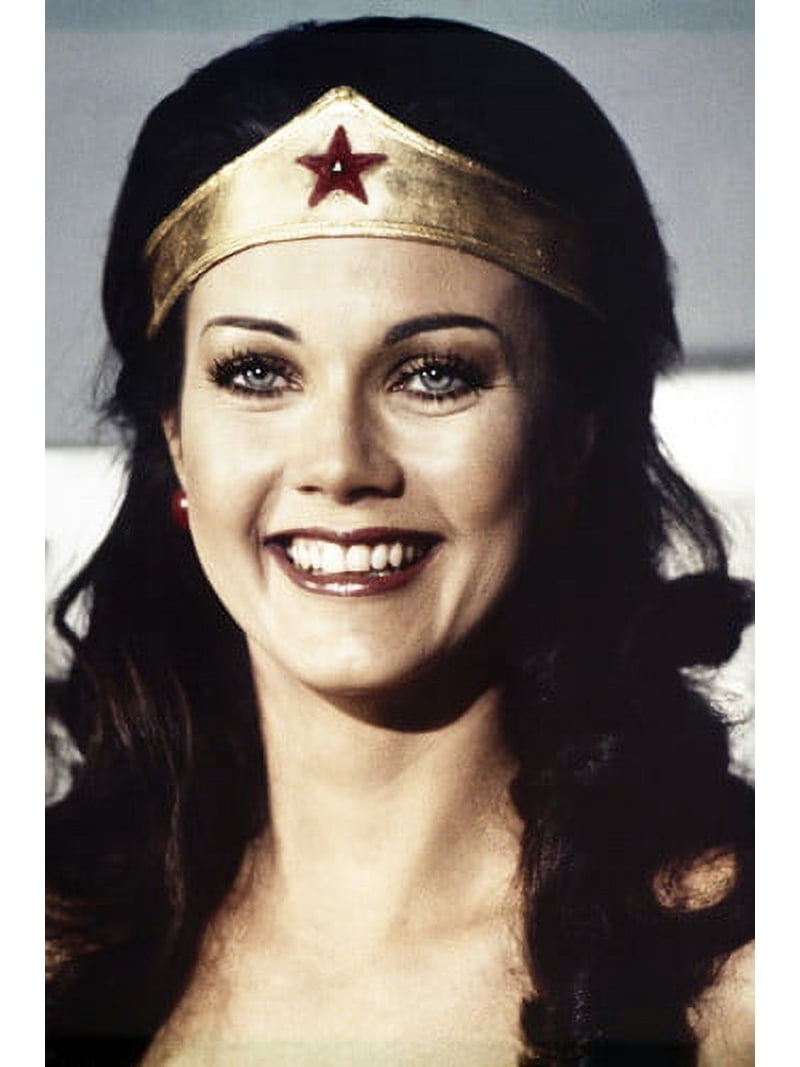 Lynda Carter in Wonder Woman smiling head and shoulders portrait