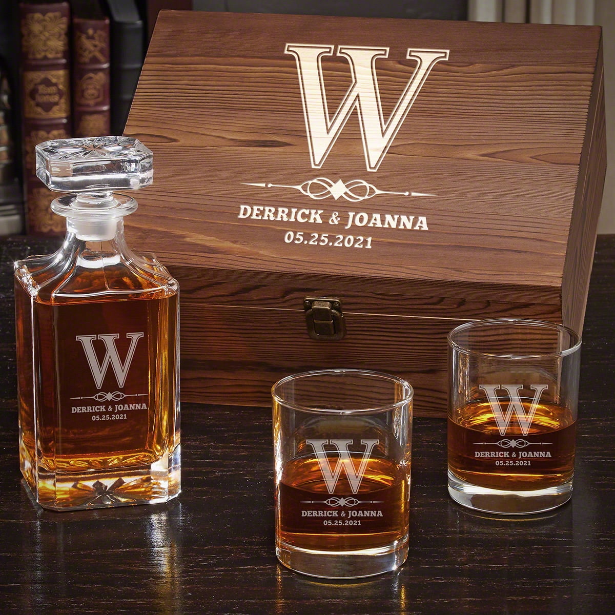Lyndhurst Carson Personalized Decanter Set with Eastham Glasses