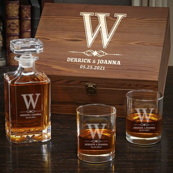 Lyndhurst Carson Personalized Decanter Set with Eastham Glasses
