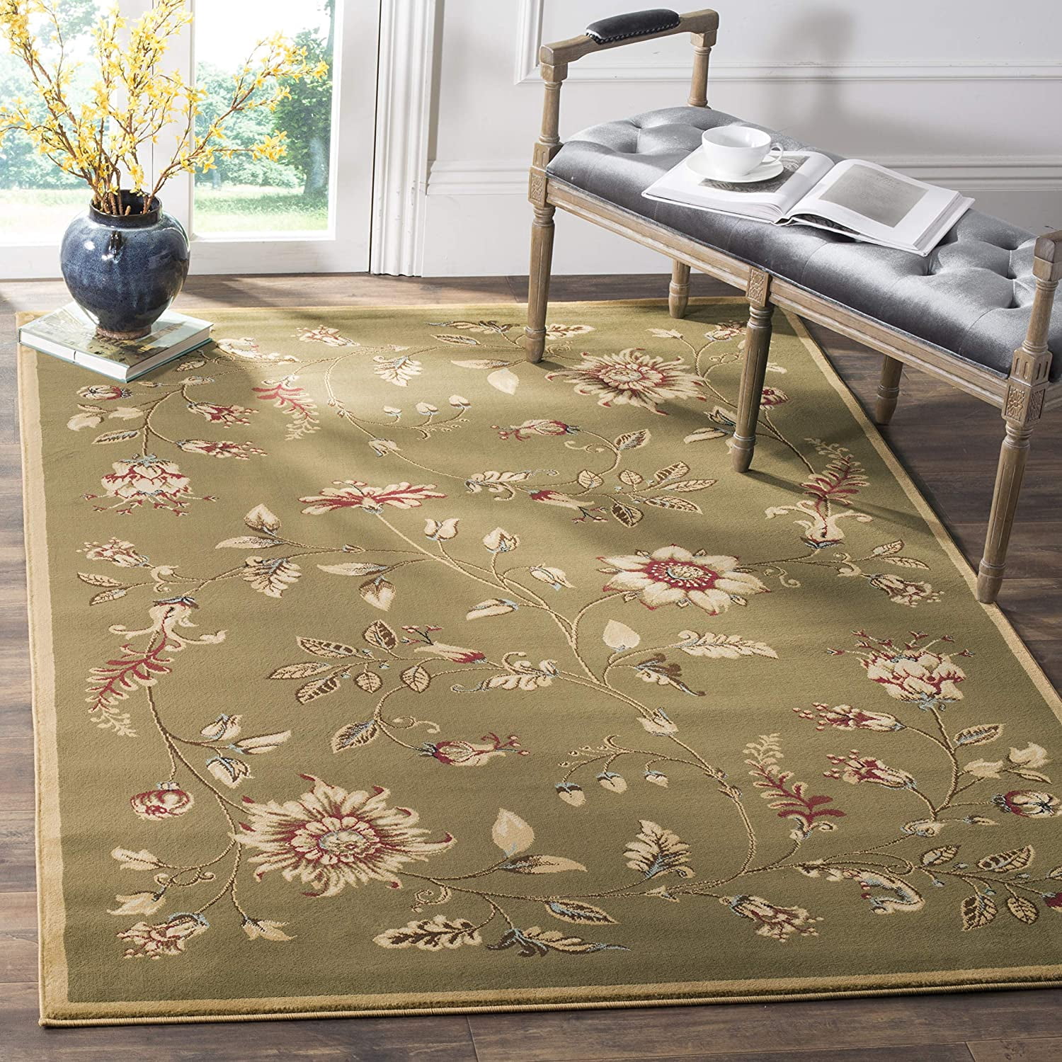 2'x4' Polyester Spearmint Green Accent Rug main image 1