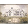 thumbnail image 1 of Lyndhurst for George Merritt Tarrytown New York, West Rear Elevation & Plan Poster Print by Alexander Jackson Davis, American New York 1803 1892 West Orange New Jersey, 18 x 24, 1 of 1