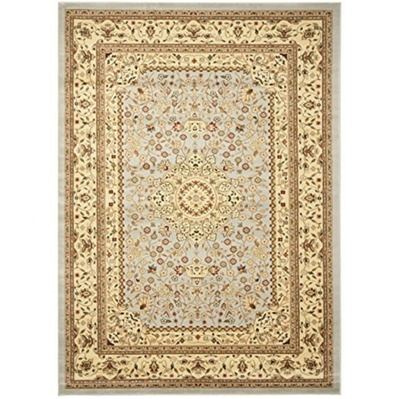 Lyndhurst Traditional Oriental Grey/ Beige Rug - 9' x 12'