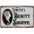 thumbnail image 1 of Lynette's Beauty Shoppe Chic Sign Vintage Decor 8x12 Metal Sign 108120021438, 1 of 1