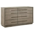 thumbnail image 1 of Benjara BM328584 Lyni Wide Dresser - 8 Storage Drawers - Open Shelf, Washed Oak Brown, 1 of 1