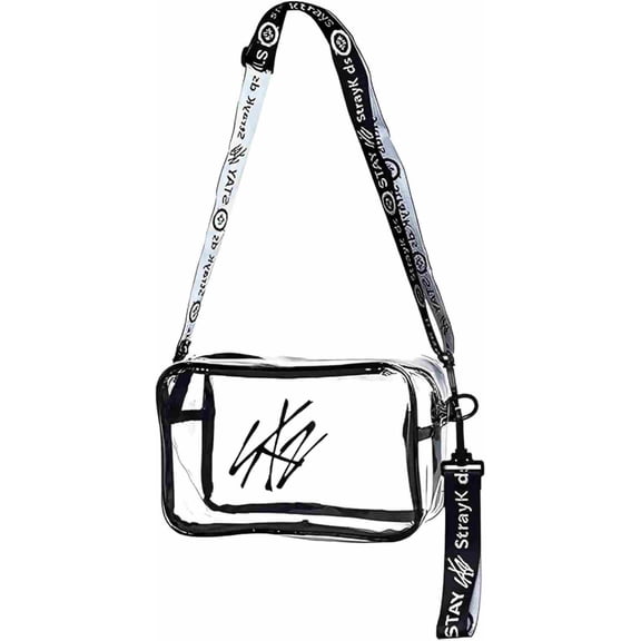 Lynk Charm SK-Z Lightstick Storage Bag, Transparent Cross Body Concert Bag, Stylish Travel Messenger Shoulder Bag for Stray Fans