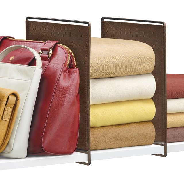 Lynk® Vela™ Shelf Dividers Closet Shelf Organizer (Set of 2) Bronze