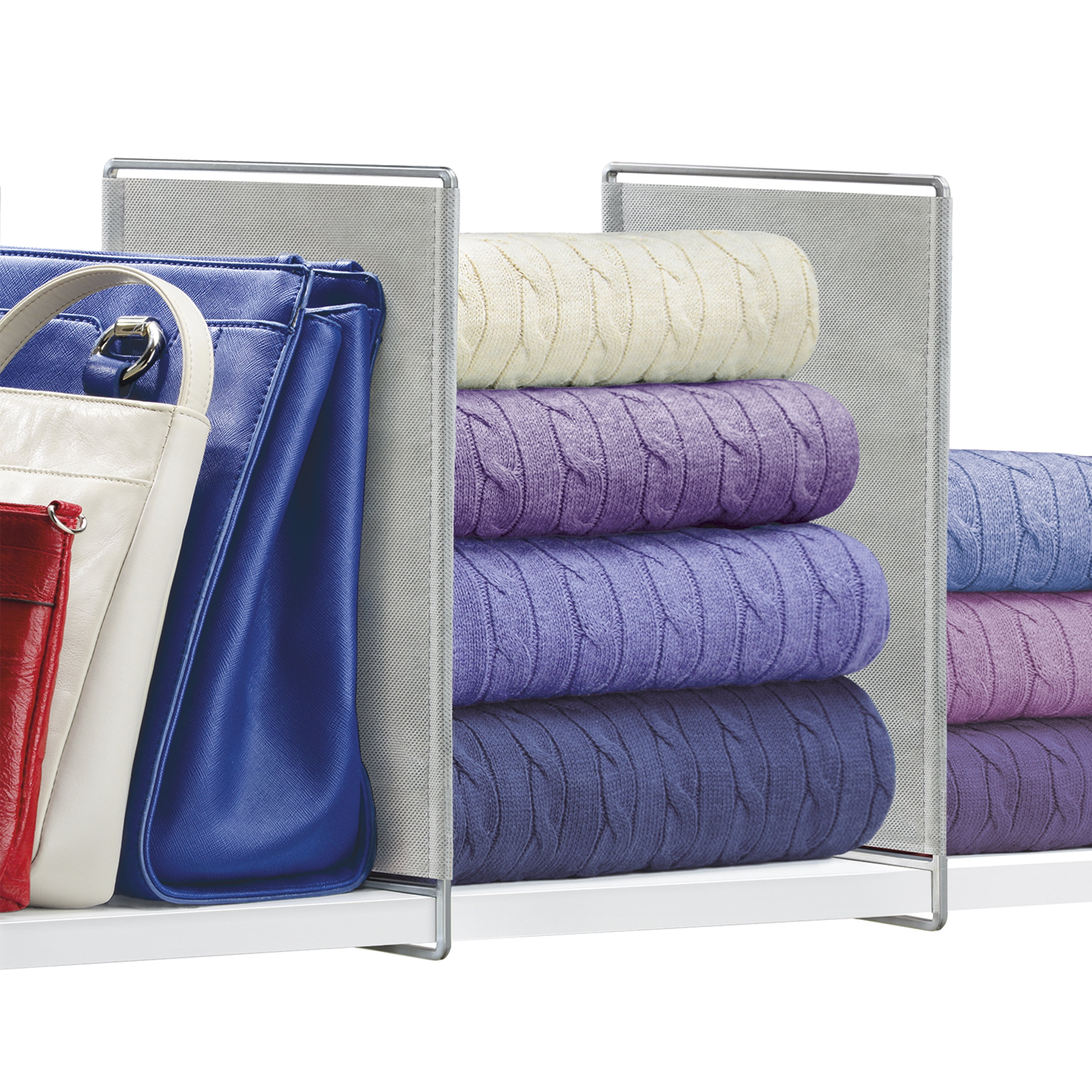 Lynk Vela Shelf Dividers Platinum, Closet Organizers and Storage for