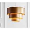 thumbnail image 1 of JONATHAN Y Lynn 21" 3-Tier Metal LED Pendant, Gold, 1 of 8
