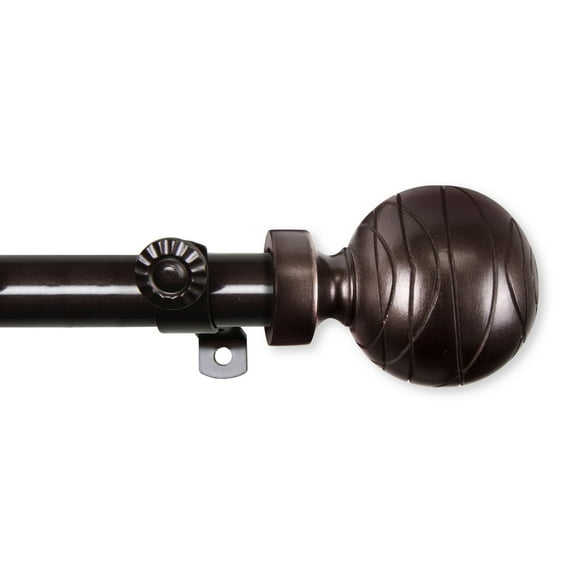 Lynn Curtain Rod 13/16 inch 66-120" - Cocoa