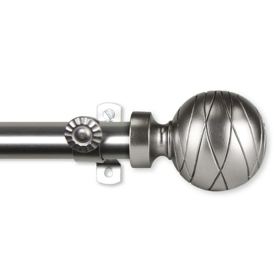 Lynn Curtain Rod 13/16 inch 66-120" - Satin Nickel