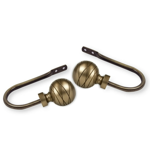 Lynn Holdback Pair - Antique Brass