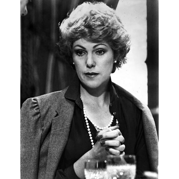 Lynn Redgrave Looking Away in Black Dress with Coat Photo Print (24 x 30)