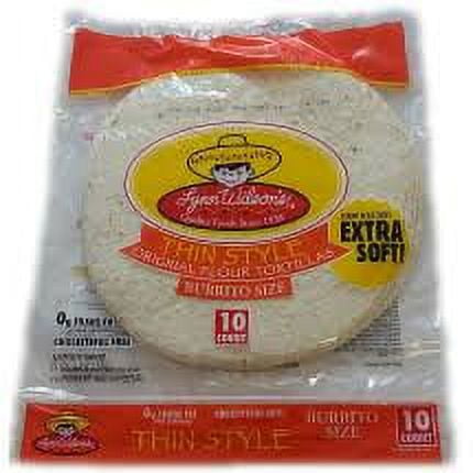 Lynn Wilson's Thin Style Flour Burrito Size Tortillas, 10 ct