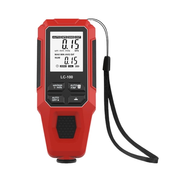 Lynono 0-2000μm Large Display Paint Coating Meter with Unit Conversion Car Paint Gauge