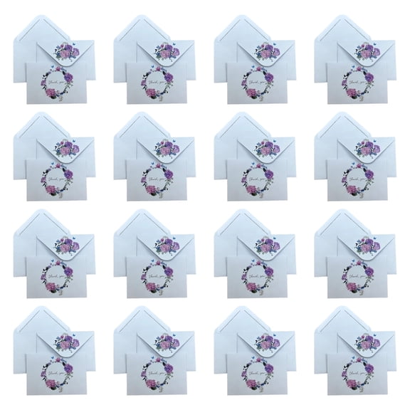Lynono 100pcs Artistic Elegant Styles Envelopes Crafted With Thick Paper Suitable For Holiday Card And Personal Correspondence