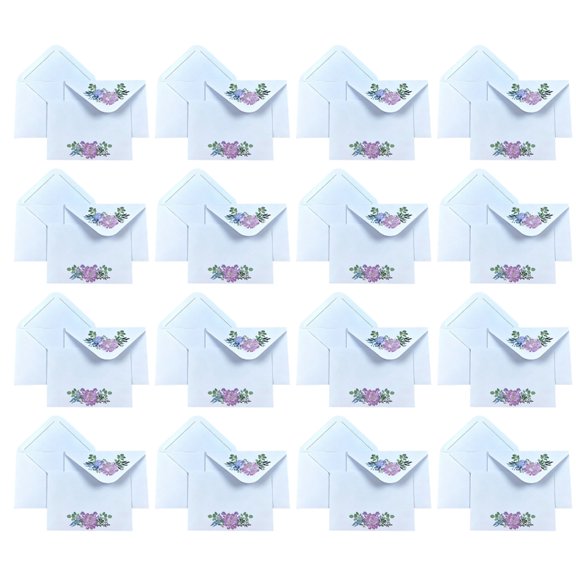 Lynono 100pcs Artistic Elegant Styles Envelopes Crafted With Thick Paper Suitable For Holiday Card And Personal Correspondence