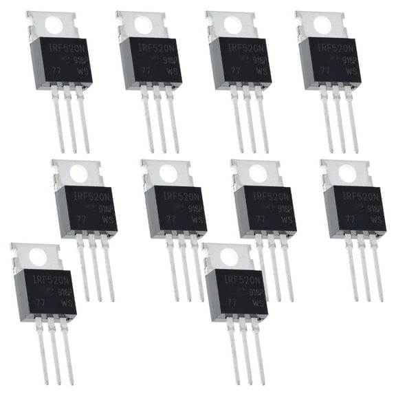 Lynono 10Pcs High Pressure Resistant IRF540N MOSFET Transistors TO-220 Transistors Kit 100V N-Channel Power MOSFET Transistor