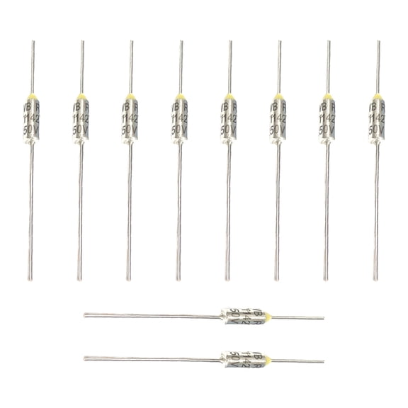 Lynono 10Pcs MetalShe11Thermal Fuses Cutoff For Circuit Protections Thermal Fuses 250V 10A 65-84℃ Temperature Fuses Cutoffs