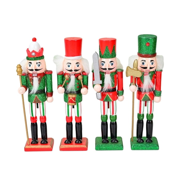 Lynono 18cm Christmas Wooden Nutcrackers Head Gift Nutcrackers Soldier Puppet Decoratio