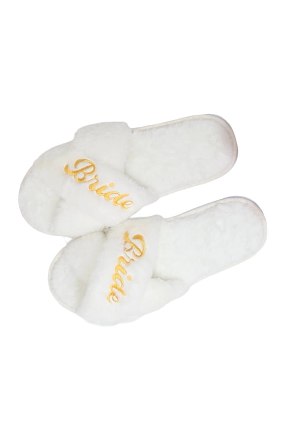 1pair Comfortable Bridal Slippers Personality Wedding Name Antiskid Slipper