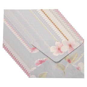 Lynono 20Pcs Floral Print Envelopes 6.46x4.4Inch Flipping Paper Envelope For Wedding