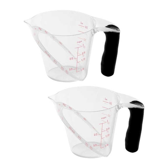 Lynono 250MLP1ast1cTransparent Measuring Cup Easy To Read Scale For Liquid and Dry