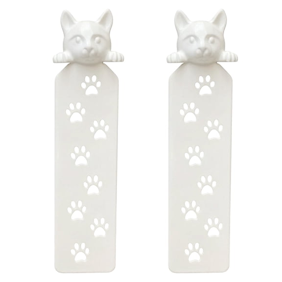 Lynono 2Pcs Kitten ShapedP1ast1cBookmarks Textbook Novel Page Holder Reading Accessory For Books Notebook Planner Magazine