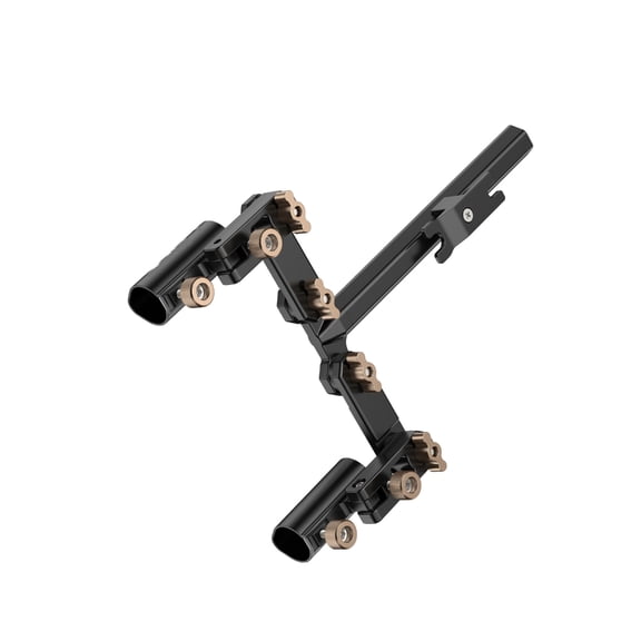 Lynono 360 Degree Adjustable Double Fishing Rod Holder Aluminum Magnesium Double