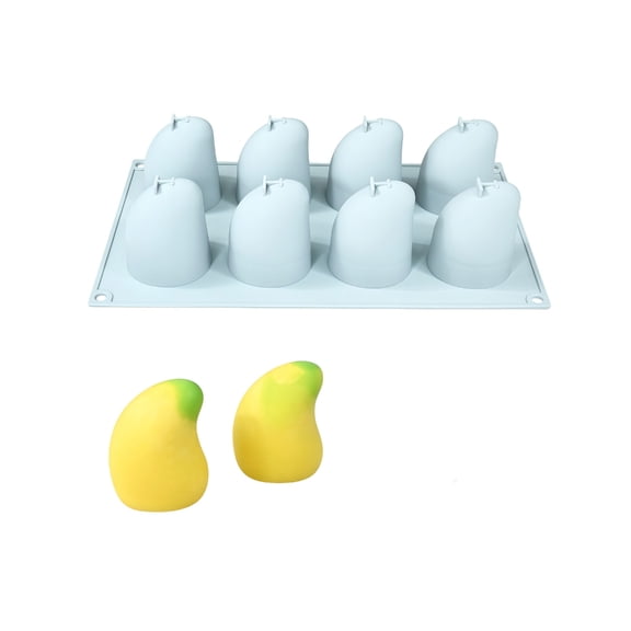Lynono 3D Mangos Shape Silicone Molds Multi Cavity For Baking Chocolate Mousse Cake Pastry And Creative Dessert Easy Releases