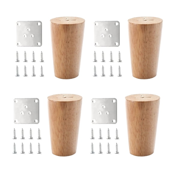 Lynono 4Pcs SolidW00dTable Leg Reinforcements Stabilizing Brackets for Desks Chairs