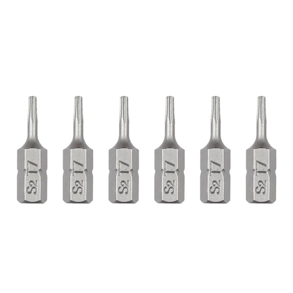 Lynono 6Pcs Industrial Hexagonal Security Bit Kit Steel Assorted Magnetic Screwdriver Bit Impact Bit Set