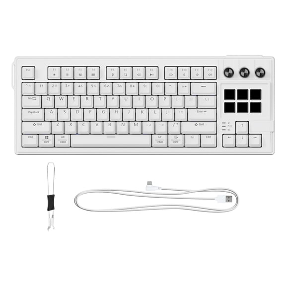 Lynono 78Key RGBs Mechanical Gaming Keyboards With LCD Control Panel And Hot Swappable Red Switches