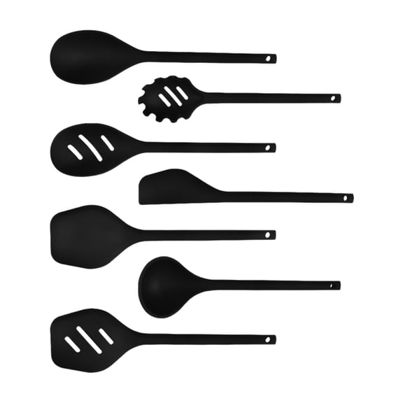 Lynono 7Pcs Soft Silicone Cooking Accessories Kitchen Utensils With Comfortable Grip