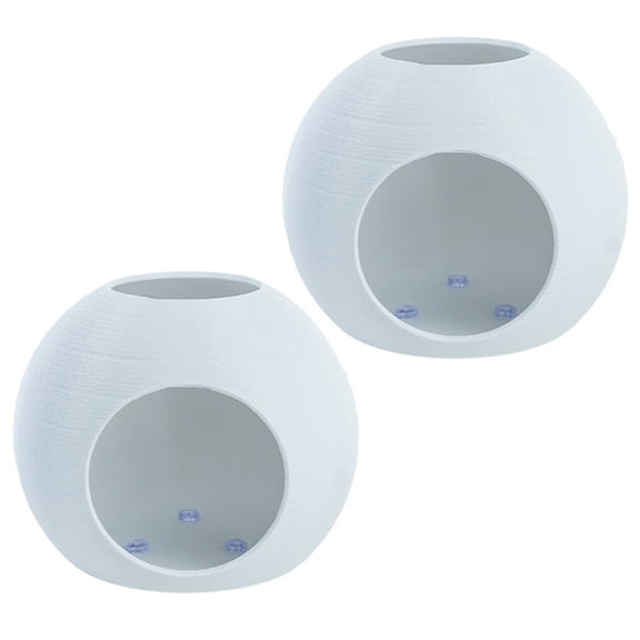 Lynono Artificial Fish Cave Ornaments SafeP1ast1cFloating Bettas Hide & Shrimp Cave