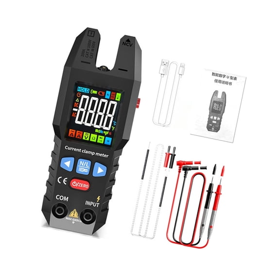 Lynono Automatic Ranging Digital Multimeter U Shape Clamp Meter With Data Hold Function And Quality Design For Electricians