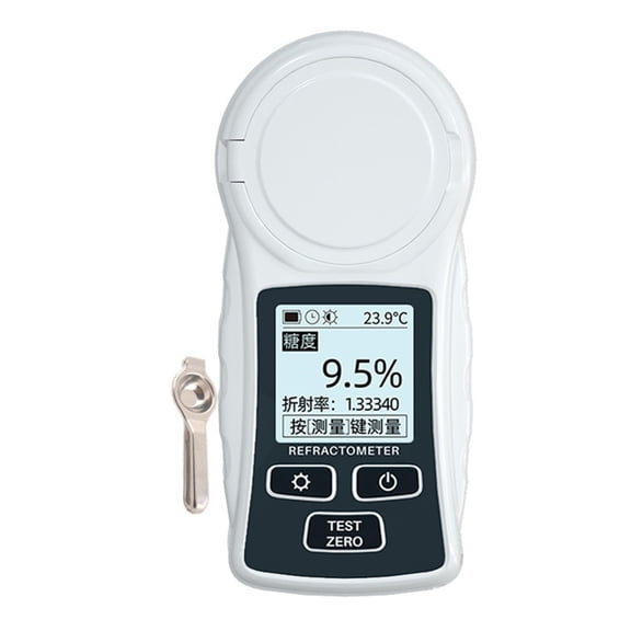 Lynono Battery Powered Digital Refractometer Backlight LCD Display 0-32% for Sugar