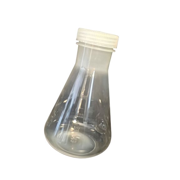 Lynono ClearP1ast1cTriangular Flasks with Anti Spill Screw Lid Multipurpose Graduated Laboratory Flasks for School Laboratory