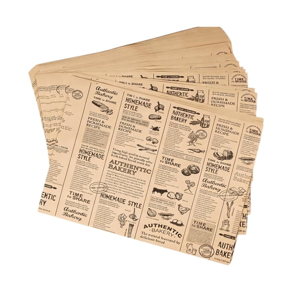 Lynono Co.,Ltd 100Pcs Baking Parchment Paper None Stick Baking Paper Food Wrapping Paper for Baking Bread Pizza Meat Food Basket Liners