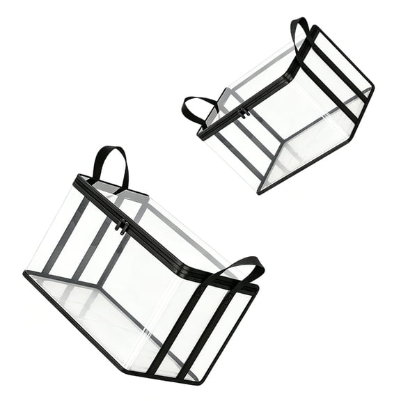 Lynono Co.,Ltd 2 Pack Thick PVC Clear Storage Boxes Big and Medium Size for Clothes Seasonal Items