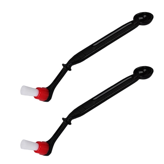 Lynono Co.,Ltd 2 Piece ABS Espresso Machine Cleaning Brush With Long Handle And Spoon Head Coffee Accessories Cleaner For Daily Use