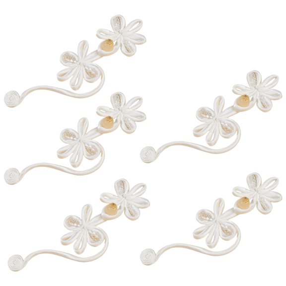 Lynono Co.,Ltd 5Pcs Traditional Chinese Button Pearls Flower Cheongsam Knot Button For Clothing
