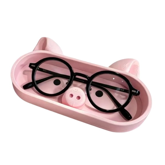 Lynono Co.,Ltd Adorable 3D Printed Pig Shaped Eyeglasses Holder And Storage Box Glasses Stand With Spacious Interior For Children