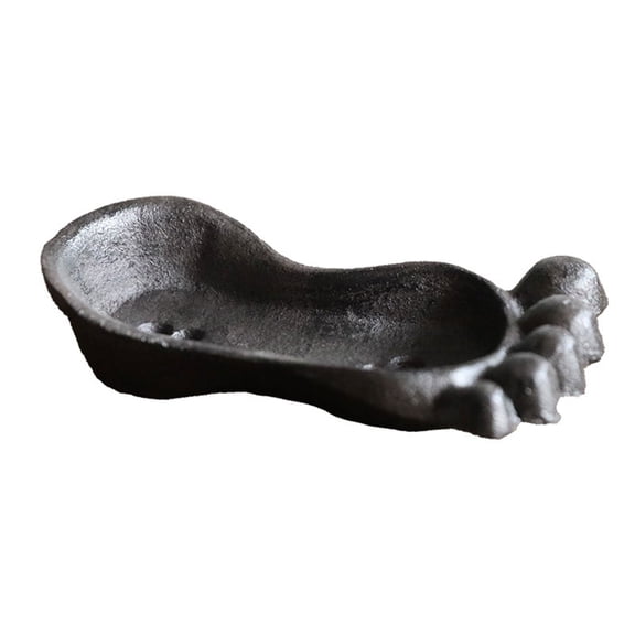 Lynono Co.,Ltd Charm Foot Shape Metal Soap Dish Soap Tray For Bathroom and Dresser Top Decors