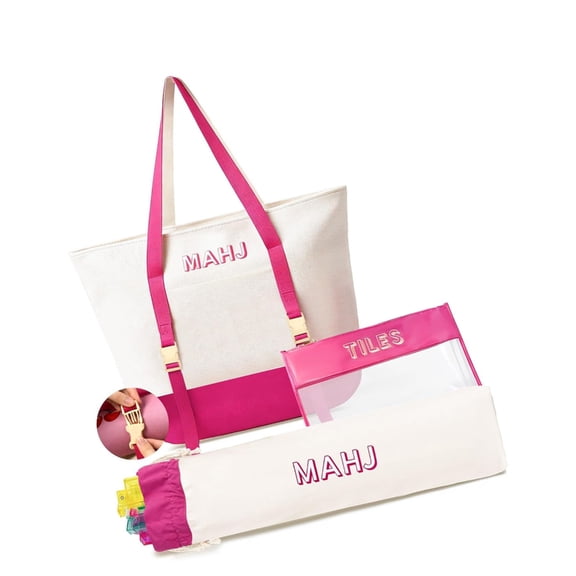Lynono Co.,Ltd Convenient Travel Friendly Mahjong Storage Solution 3 Piece Canvas Pouch Set With Secure Closure