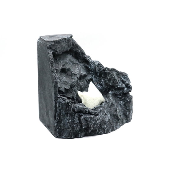 Lynono Co.,Ltd Corner Mounted Waterfall Mountain Scene Cave For Aquarium Landscaping Accessory
