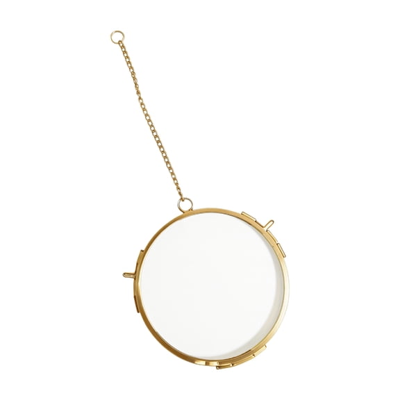 Lynono Co.,Ltd Decorative Circular Metal Photo Frame Natural Dried Flower Holder For Wall