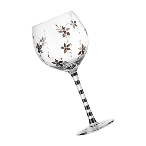 Lynono Co.,Ltd Elegant Transparent High-Arched Red Wine Cup Hand Painted Champagne Glass Glassware for Cocktails Parties