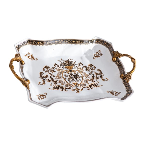 Lynono Co.,Ltd Fascinating Hand Painted Ceramic Charging Plate For Formal Dining Setting