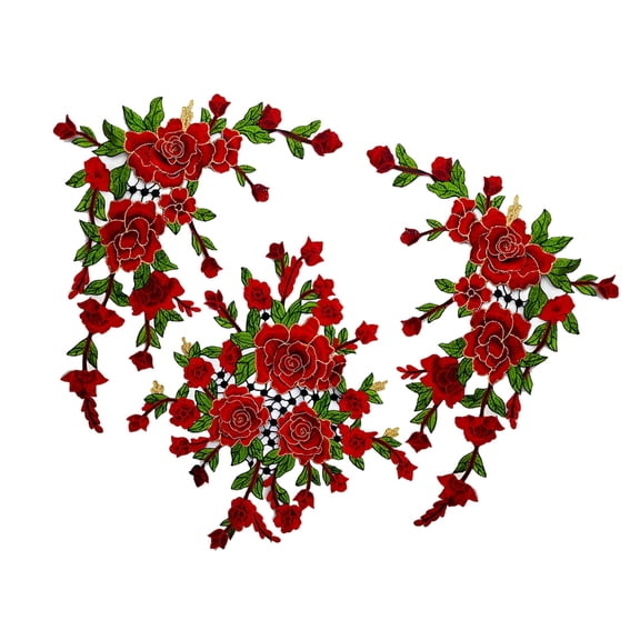 Lynono Co.,Ltd Flower Embroidered Applique Sewing on Polyester Sticker For Jeans Shirt Dress