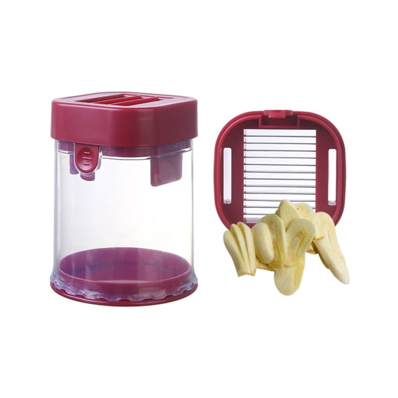 Lynono Co.,Ltd Garlic Press Slicer Vegetable Chopper With Stainless SteelB1adePush Type Fruit Cutter Cup For Kitchen Food Preps Tool